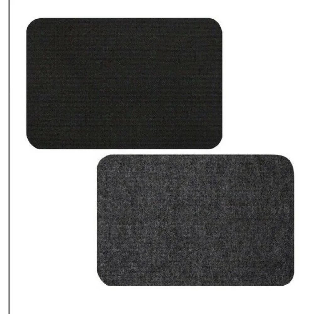 4 Small Door Mats Area Rugs Black Reversible Floor‎ Shoes Pet 24x16